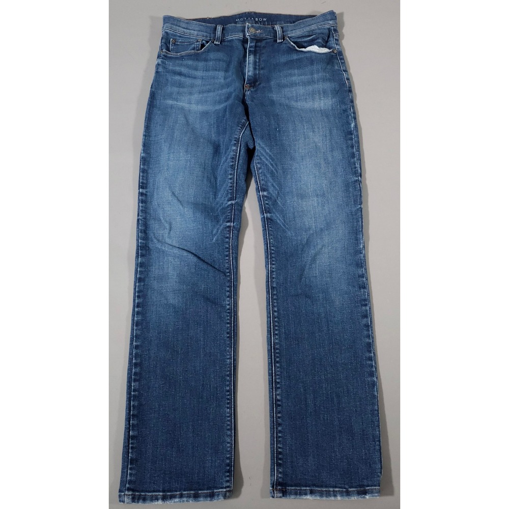 Mott & Bow Straight Jeans‎ Mens 30x32 Blue Medium Wash Stretch Denim